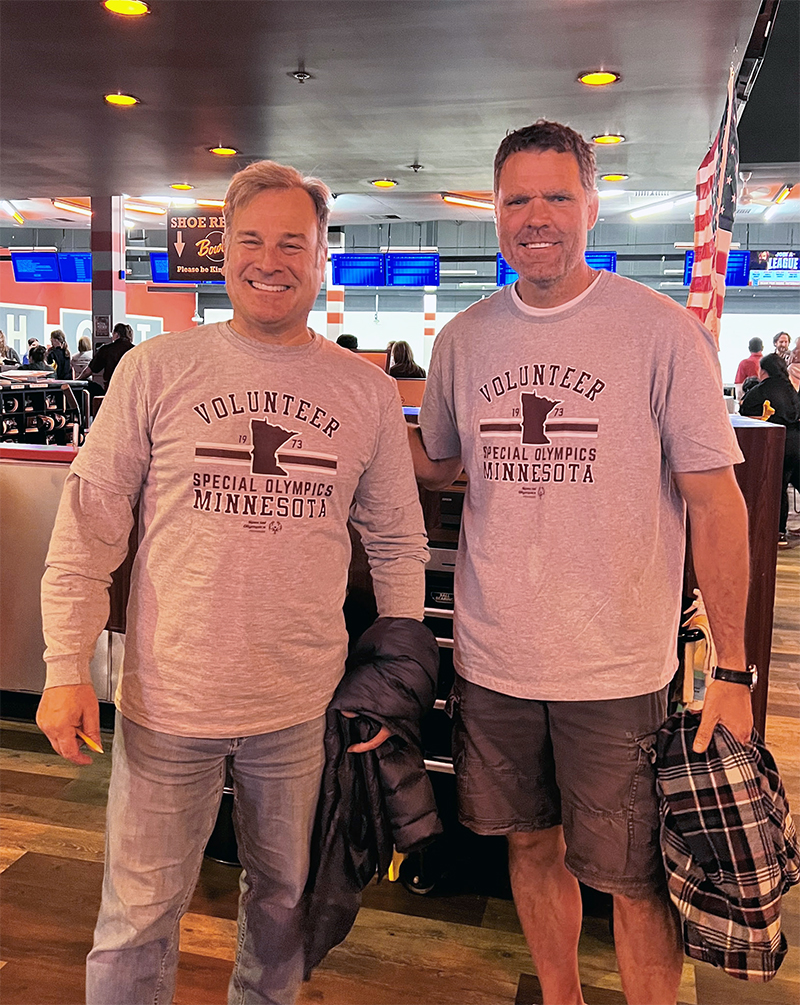 Eric Snustand and John Parzych at the Special Olympics Minnesota event on 11-14-2025