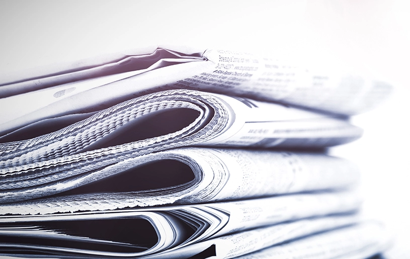 Stack of newspapers