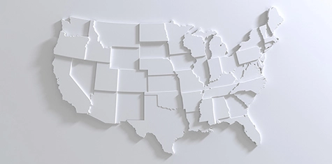 Relief map of the United States